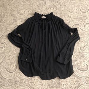 LOFT Long Sleeve Bow Tie Blouse